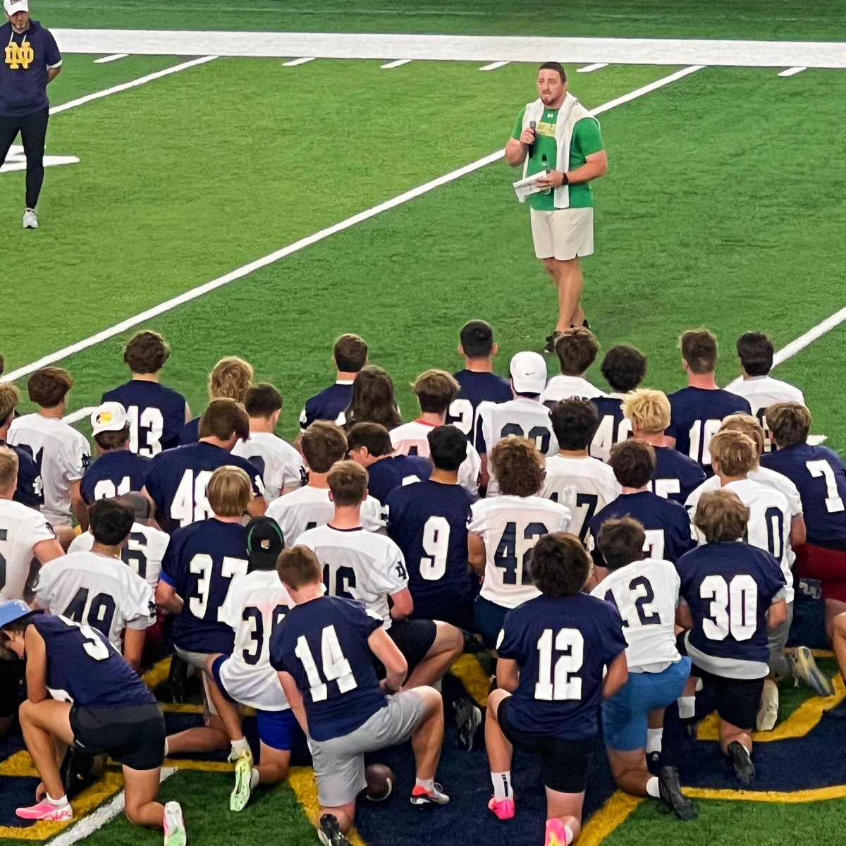 Brandon Kornblue (@kornbluekicking) on Twitter photo Notre Dameโ๏ธ Specialists Camp this morning. Former #๐
๐๐๐๐ 5โญ๏ธ #1 ranked K/P <a href="/kyle_brindza/">@kyle_brindza</a> addressing the camp. Brindza was a 4 year starter at ND & set several school records.
<a href="/KornblueKicking/">Brandon Kornblue</a> Notre Dameโ๏ธ Specialists Camp this morning. Former #๐
๐๐๐๐ 5โญ๏ธ #1 ranked K/P <a href="/kyle_brindza/">@kyle_brindza</a> addressing the camp. Brindza was a 4 year starter at ND & set several school records.
<a href="/KornblueKicking/">Brandon Kornblue</a>