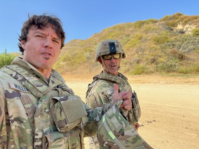 With the homie. Johnny Palms and I are soldiers in a new Digital Playground film by Ricky Greenwood.