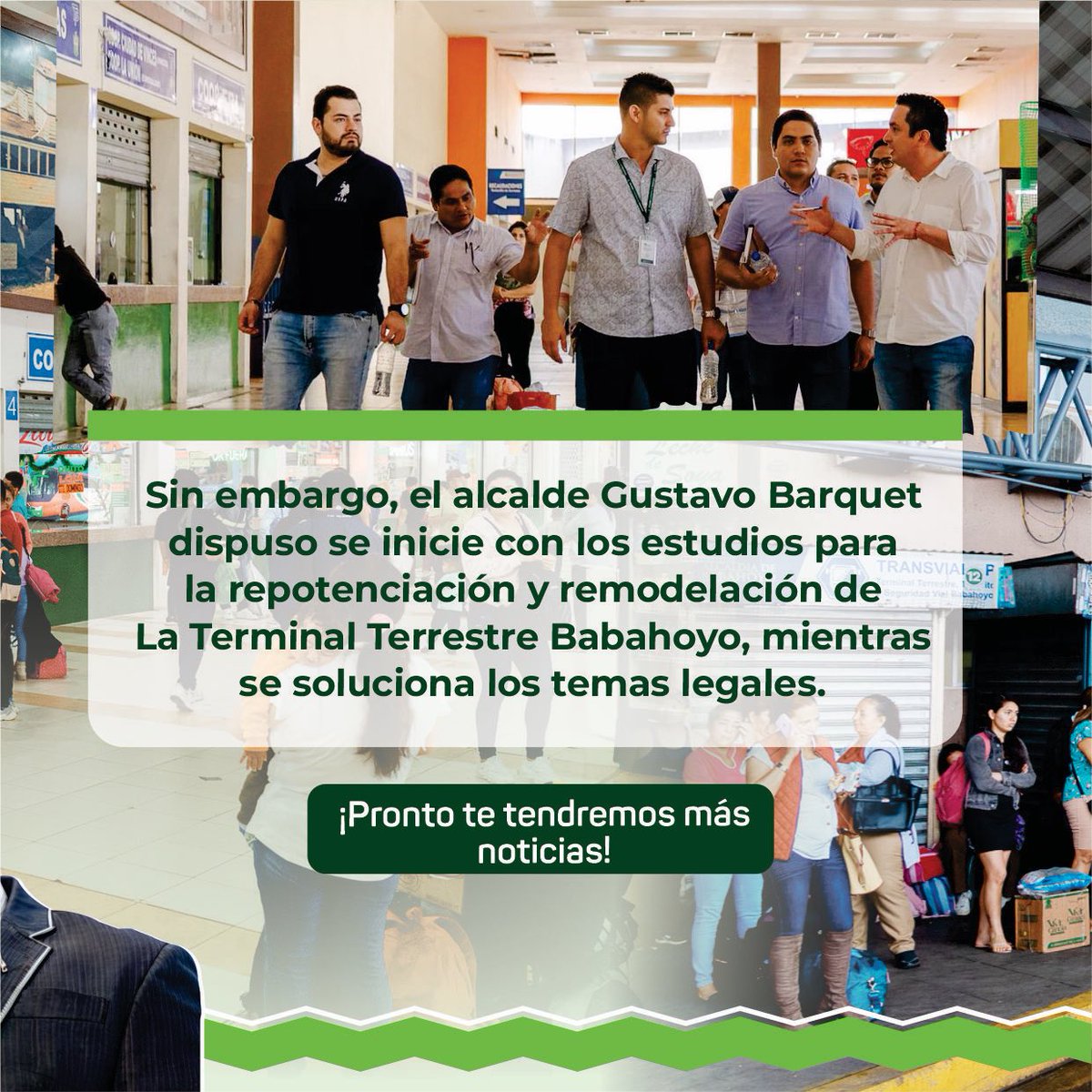 🟢 Esta es la realidad sobre la situación legal 📄y económica de la #TerminalTerrestreBabahoyo. 

#MovilidadCiudadanaResponsable🤝
#TransvialEp