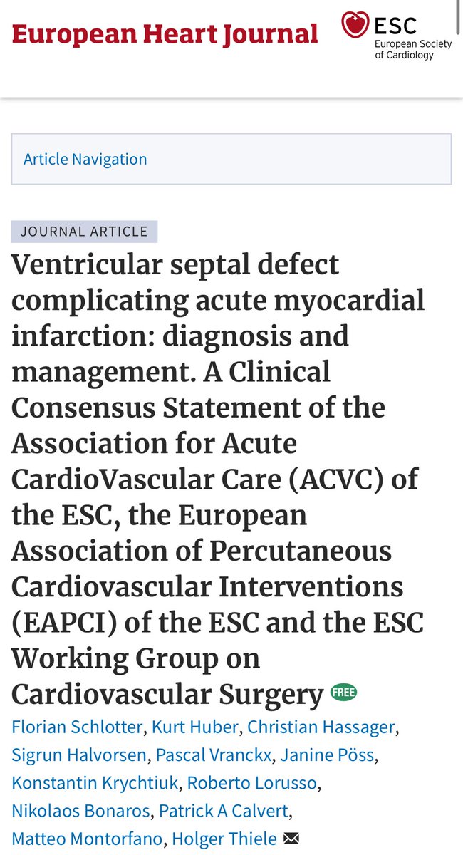 Holger Thiele (@thiele_holger) on Twitter photo Just published consensus statement infarct-VSD <a href="/escardio/">European Society of Cardiology</a> <a href="/ehj_ed/">EHJ Editor-in-Chief</a> <a href="/JaninePoss/">Janine Pöss</a> <a href="/ACVCPresident/">ACVCPresident</a> <a href="/EAPCIPresident/">EAPCIPresident</a> <a href="/Steph_Achenbach/">Stephan Achenbach</a> <a href="/DGK_org/">Deutsche Gesellschaft für Kardiologie</a> <a href="/AGIKinterv/">AGIK</a> see: bit.ly/3xncI5E Just published consensus statement infarct-VSD <a href="/escardio/">European Society of Cardiology</a> <a href="/ehj_ed/">EHJ Editor-in-Chief</a> <a href="/JaninePoss/">Janine Pöss</a> <a href="/ACVCPresident/">ACVCPresident</a> <a href="/EAPCIPresident/">EAPCIPresident</a> <a href="/Steph_Achenbach/">Stephan Achenbach</a> <a href="/DGK_org/">Deutsche Gesellschaft für Kardiologie</a> <a href="/AGIKinterv/">AGIK</a> see: bit.ly/3xncI5E