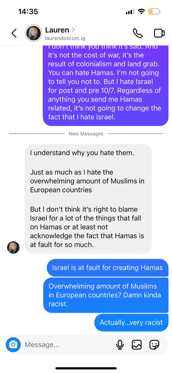 Blysfully's tweet photo. Absolutely ridiculous that someone would message one of my friends this. 

I am beyond disgusted and exhausted from the amount of hate my fellow Muslim &amp; Arab brothers &amp; sisters have received in the last few months. 

I hate putting people on blast but this is just gross. 

1/3 https://t.co/tXqIW6DCZw