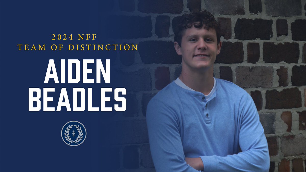 Tremendous work from <a href="/AidenBeadles/">Aiden Beadles</a> on getting named to the top student-athlete list!

🏅4.20 GPA
🏅Two-year team captain 
🏅Putnam County DPOY
🏅Member of the National Honor Society 
🏅Senior Class President

Click here for the release: bit.ly/NFF2024TeamofD…

#BuildingLeaders