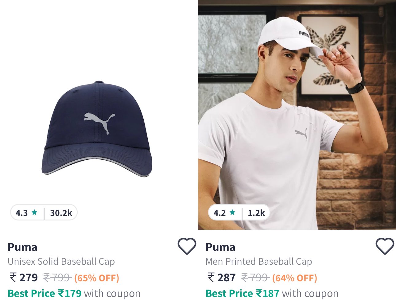 Puma caps myntra hotsell