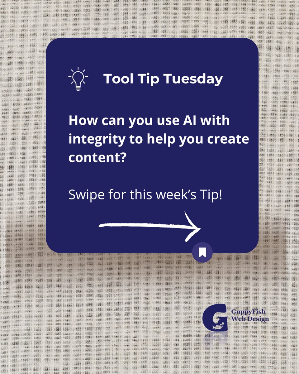 GuppyFishWeb's tweet image. Are you stumped on what content you should create next? Here are some tips on how AI can help!
Does your report card make the grade? Comment or DM me the phrase &quot;Report Card&quot; and I will send you the link for our FREE quiz!

#ToolTipTuesday #WebsiteDesignTips