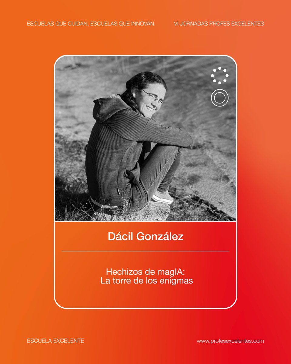 Escuela Excelente (AMICE) (@eexcelente) on Twitter photo ¡Descubre a <a href="/dacilgonz/">Sita Dácil</a>! Con su taller “Hechizos de magIA: La torre de los enigmas”.
Inscríbete a las IV Jornadas Profes Excelentes el 27 de junio en <a href="/colelitterator/">Colegio Litterator</a>
profesexcelentes.com ¡Descubre a <a href="/dacilgonz/">Sita Dácil</a>! Con su taller “Hechizos de magIA: La torre de los enigmas”.
Inscríbete a las IV Jornadas Profes Excelentes el 27 de junio en <a href="/colelitterator/">Colegio Litterator</a>
profesexcelentes.com