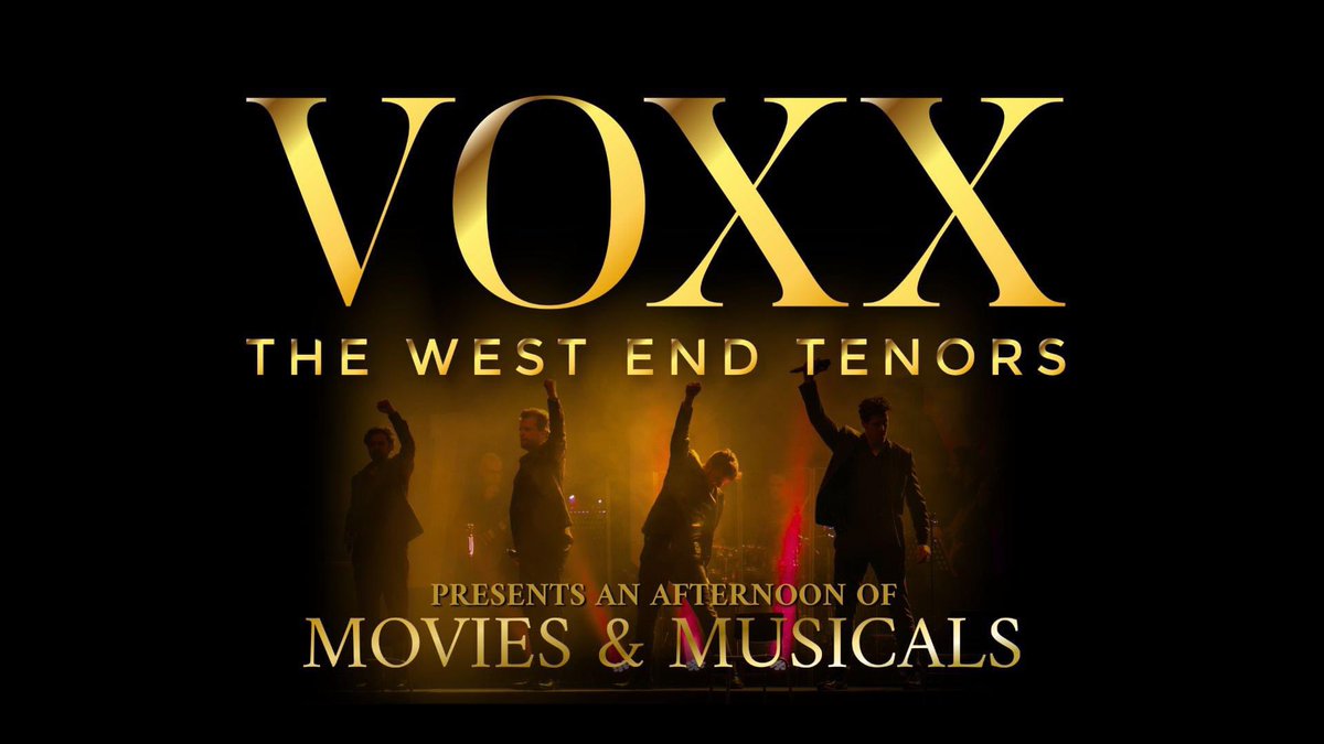 ON SALE NOW 
VOXX - THE WEST END TENORS 🎼

An afternoon of your favourite songs from movies and musicals. 

⏰ Sunday 13 October 2pm
🎟 vrcl.uk/voxx