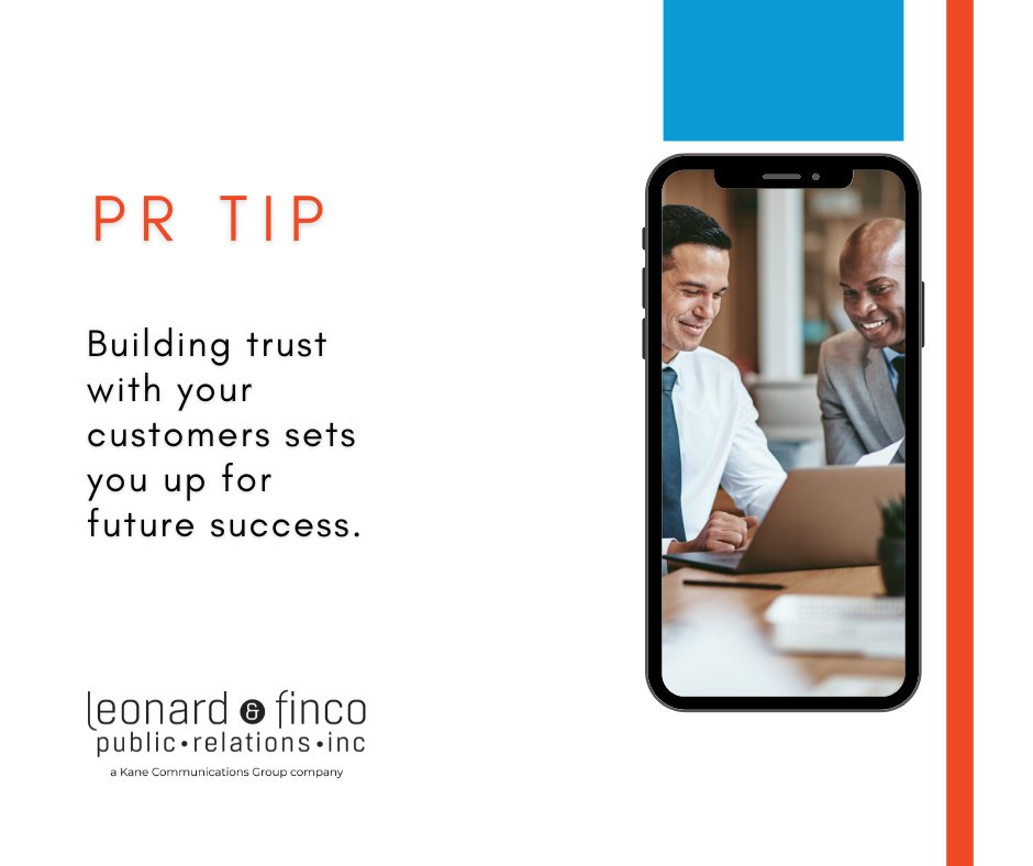 thePRexperts's tweet photo. Building a relationship with your client base is the backbone of your business. When your customers trust you, you can create a loyal following that will help spread your message. 

#PRTIP https://t.co/N3zsTaeM1a