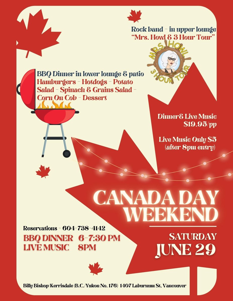 Save the date! Celebrate Canada Day at the Branch 
on Saturday June 29th with our first BBQ of the summer! #CanadaDay2024 #Vancouver