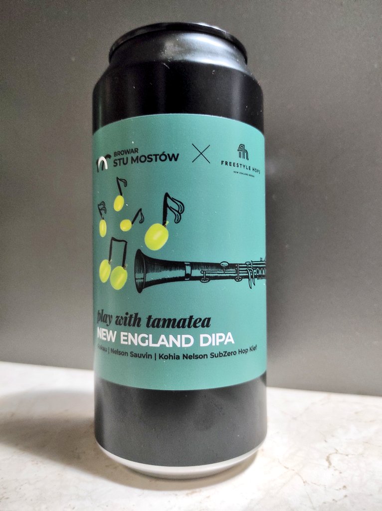 BojanowskiMarek's tweet image. #484
🍺 Play with tamatea
🇵🇱 Browar Stu Mostów 
New England DIPA
Alk. 8.0%
Ekst.wag. 19.0
3.5/5
#craftbeer #polishbeer #DIPA #NewEngland #piwokraftowe #browar #StuMostów #beergeak #beerpics #wroclaw
@BrowarStuMostow