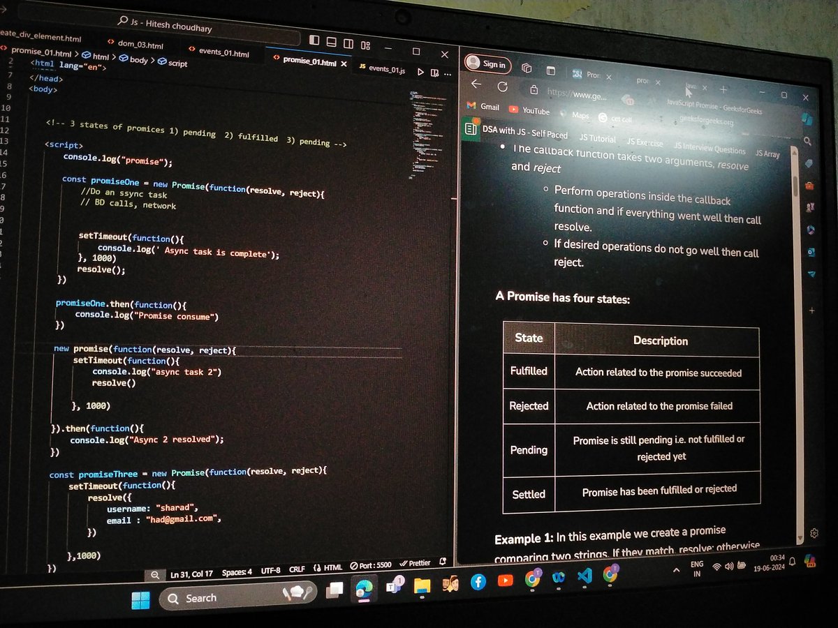 sharad__03's tweet image. Day 5 of #20DaysOfJavascript
Learned : &quot;Async nature of JS&quot;
- Explored implementation of Promises with their 4 states