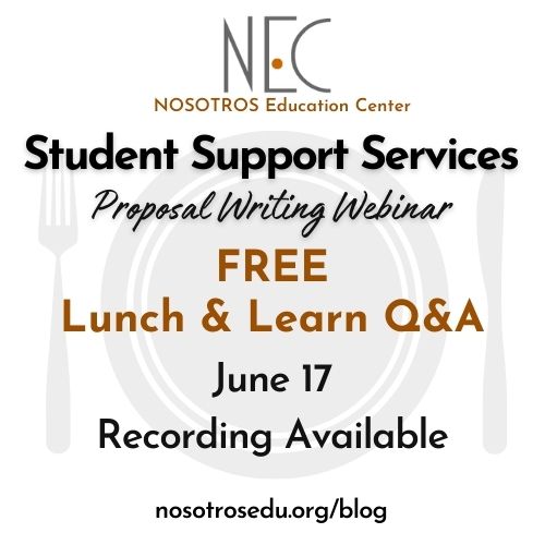NosotrosEdu's tweet image. New SSS Lunch &amp;amp; Learn recording available!
 wix.to/iENXBQm
#studentsupportservices #proposalwriting #TRIOSSS