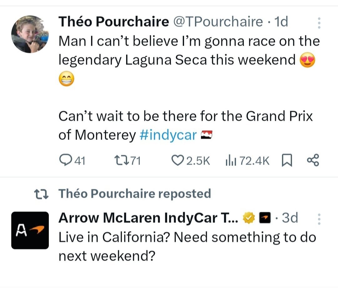 Re: [IndyCar] Pourchaire 轉正職 @ Sonsio GP