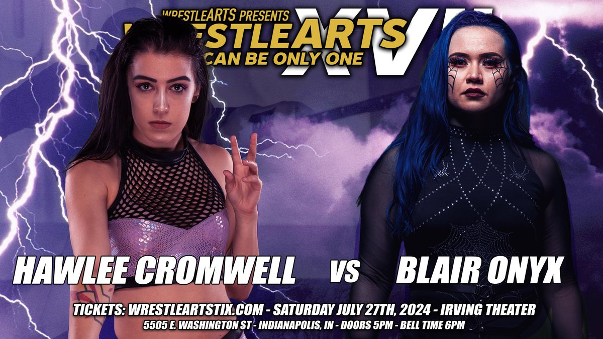 WrestleArtsIndy's tweet photo. 🚨BREAKING🚨

Former Women's Champion @Hawleeasaur returns to go one on one with @blairxyno !

#wrestlearts17 to benefit The Abbie Hunt Bryce Home

📅7/27/24
🎟️https://t.co/xCfnR8Nu9T
📍@irvingtheater https://t.co/QoIbyQnbHP