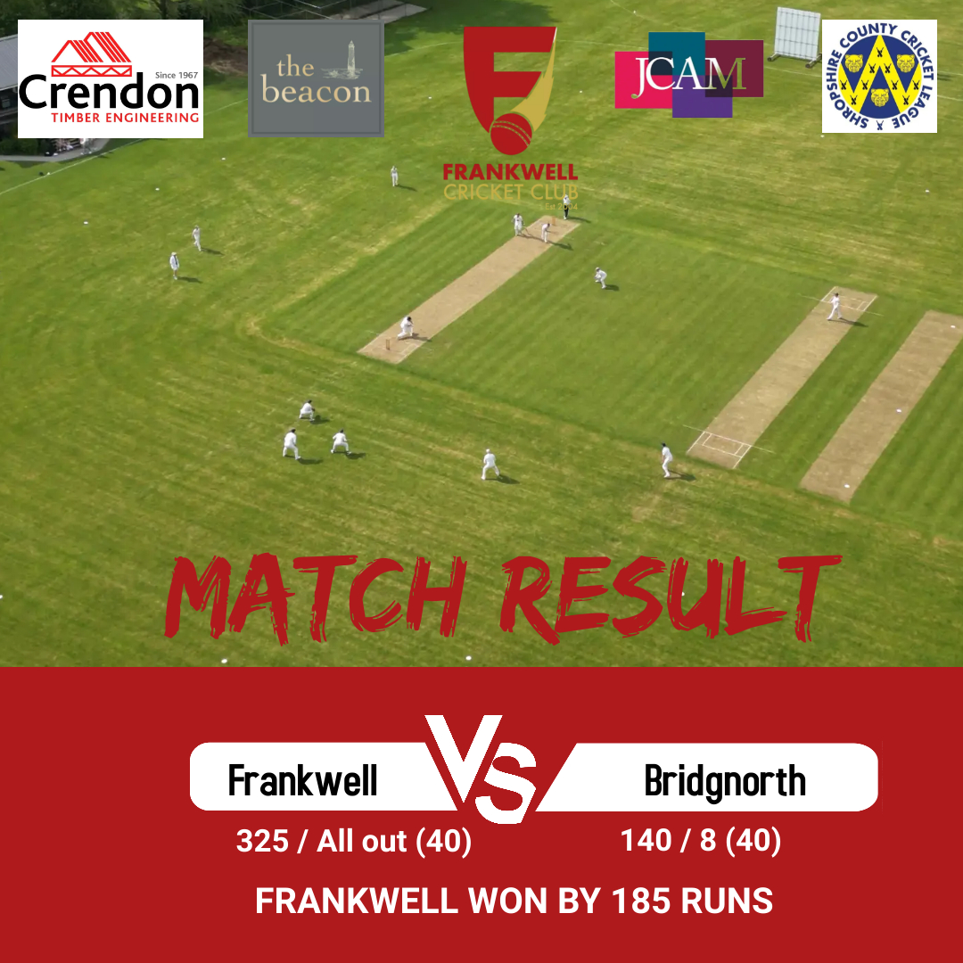🚨WEEKEND RESULTS🚨

1st XI won by 3 wickets against Alberbury CC
2nd XI won by 185 runs against Bridgnorth CC
3rd XI won by 20 runs against Knockin &amp; Kinnerley CC

3 wins 3 weekends in a row #UTFB 🔥💥

#frankwellcc #forzafrankwell #3outof3 #3weekendsinarow