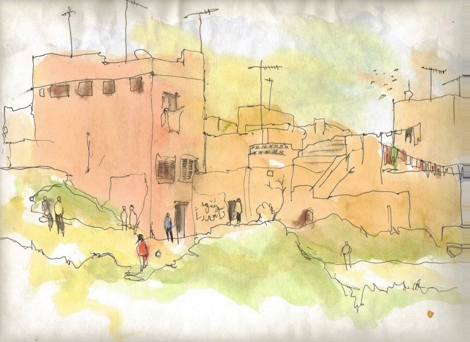 Sketch of the Day: East Jerusalem, #Palestine, 2001