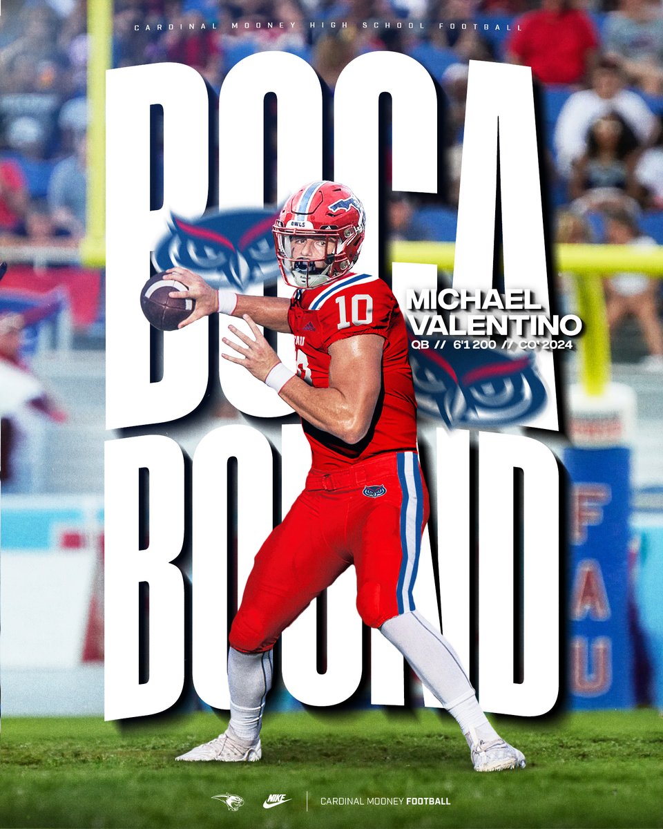 Mooney_FB's tweet photo. . @mvalentino_5 ➡️ @FAUFootball ‼️ #WinningInParadise 🏝 https://t.co/HnKKgJ63af