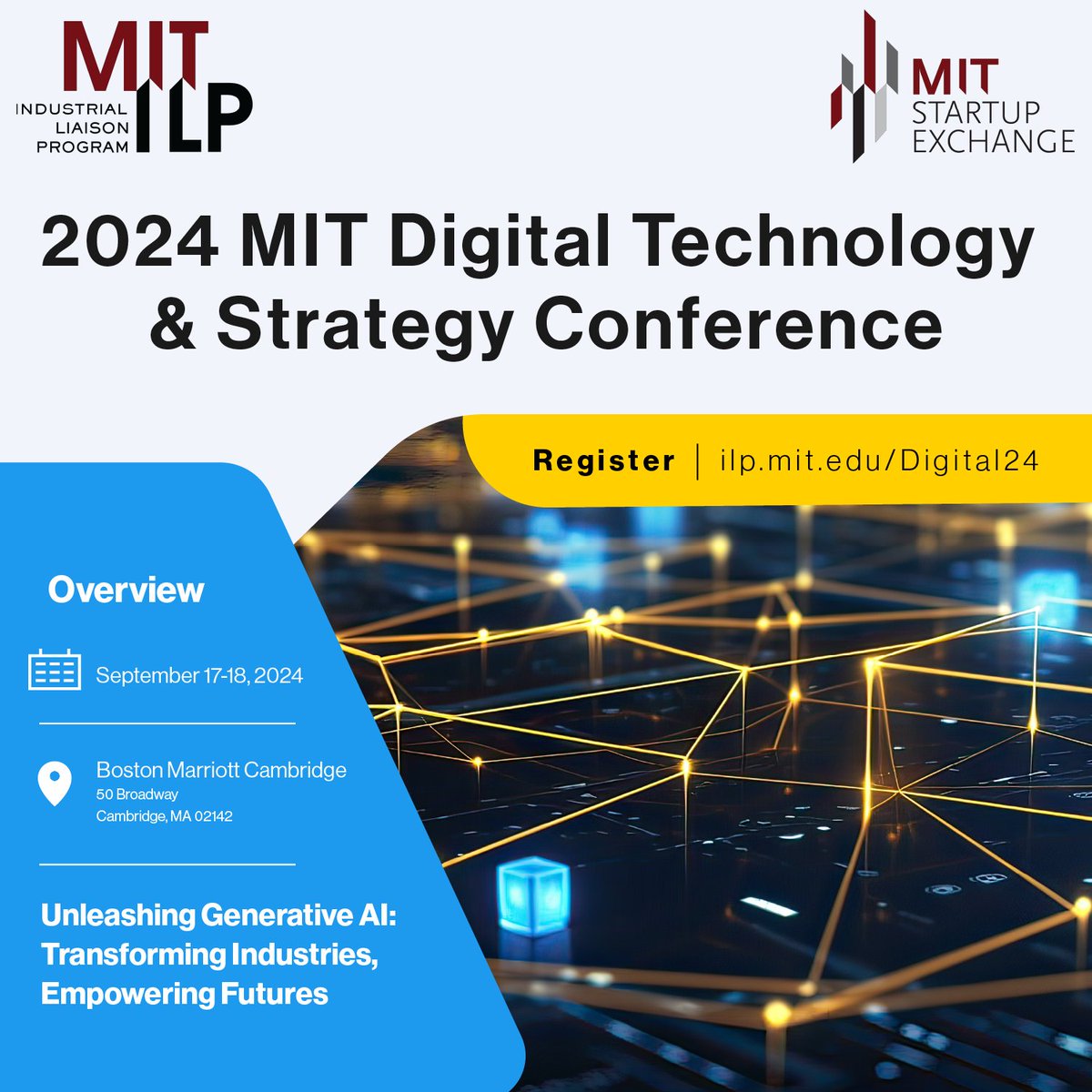 Join us at the 2024 MIT Digital Technology and Strategy Conference! Discover how Generative AI is reshaping industries with speakers like Simon Johnson &amp; Pattie Maes. Network with top minds and explore AI's impact. Register now: bit.ly/4c2VcCY #MITConference #AI