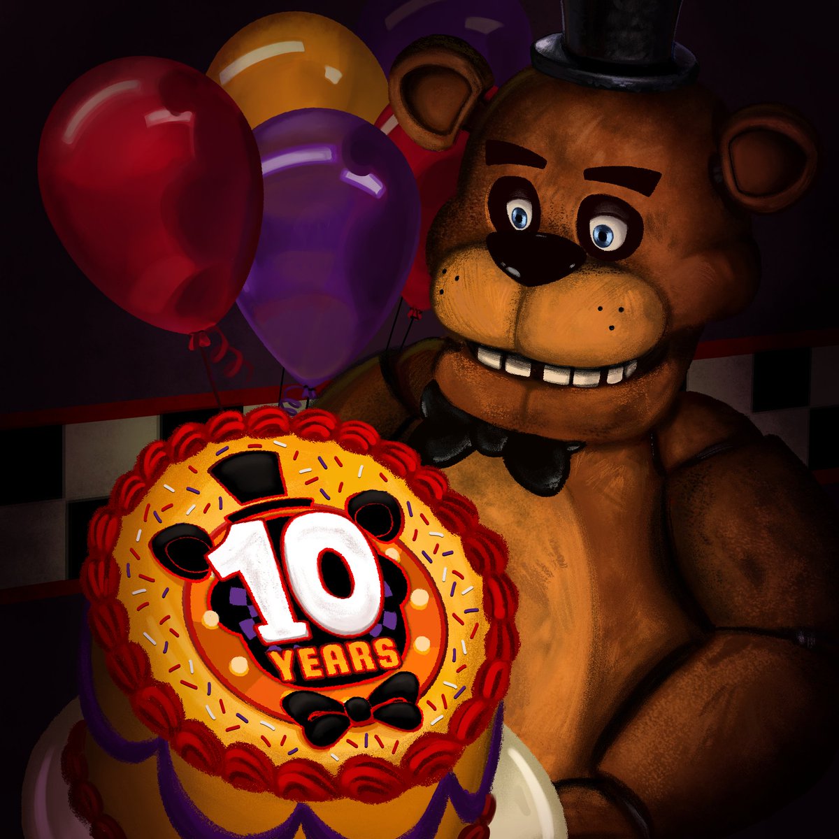 FNAF_ScottGames's tweet image. Hello FNAF community!

This year is FNAF's 10th Anniversary on August 8th! There has been a lot of work happening behind the scenes to make it a very special event.

There is going to be something big released each day from August 1st through August 8th. Stay tuned for the full…
