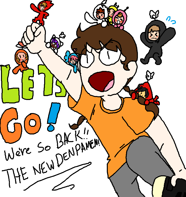 kierancore's tweet photo. i'm living in a good timeline, to celebrate the localization of The New Denpa Men. I made some art of me and all the denpa men heroes i got over the years. i've been apart of this fandom for 10 years, thank you @DenpaMen #LocalizeNTDMF #TheDenpaMen #TheNewDenpaMen https://t.co/u1rqPmD5cm