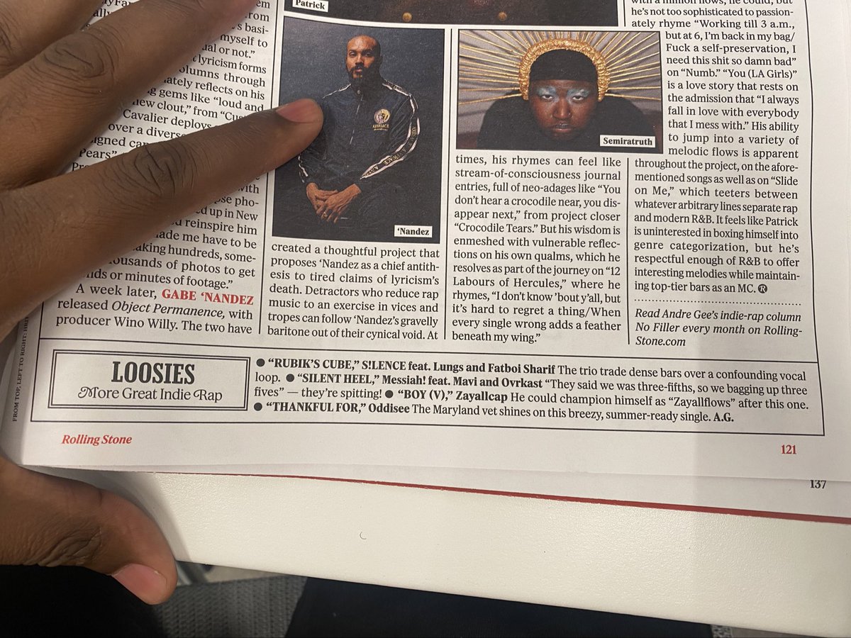 <a href="/RollingStone/">Rolling Stone</a> i mentioned five more songs in the print edition