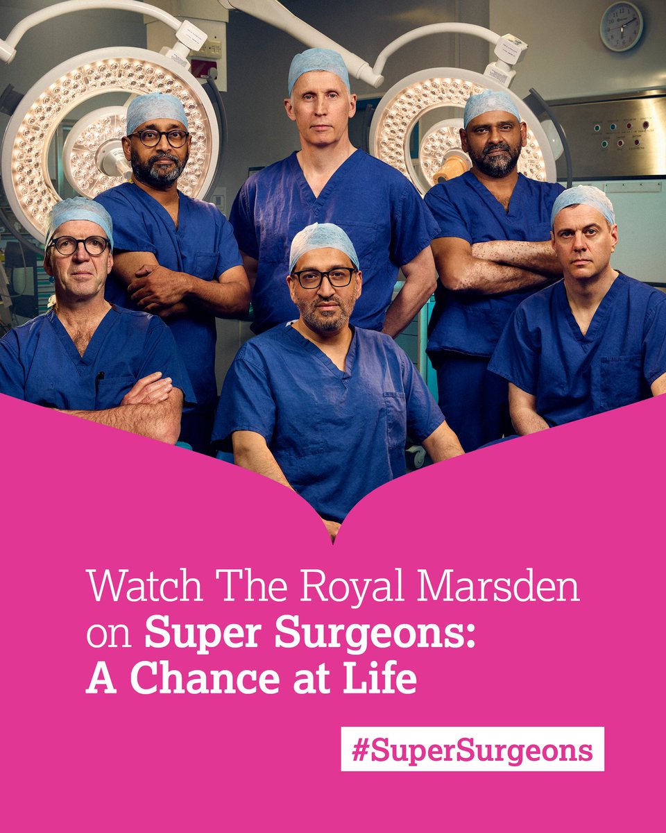 Vin Paleri (@vinpaleri) on Twitter photo Tune in tonight to watch <a href="/royalmarsden/">The Royal Marsden Cancer Charity</a>nhs @royalmarsden #SuperSurgeons in the latest series, 9pm on @channel4 .
Respect to all patients who trusted us, consented to proceed with the complex procedures featured and also for allowing the C4/Wonderhood team to film it all. Tune in tonight to watch <a href="/royalmarsden/">The Royal Marsden Cancer Charity</a>nhs @royalmarsden #SuperSurgeons in the latest series, 9pm on @channel4 .
Respect to all patients who trusted us, consented to proceed with the complex procedures featured and also for allowing the C4/Wonderhood team to film it all.