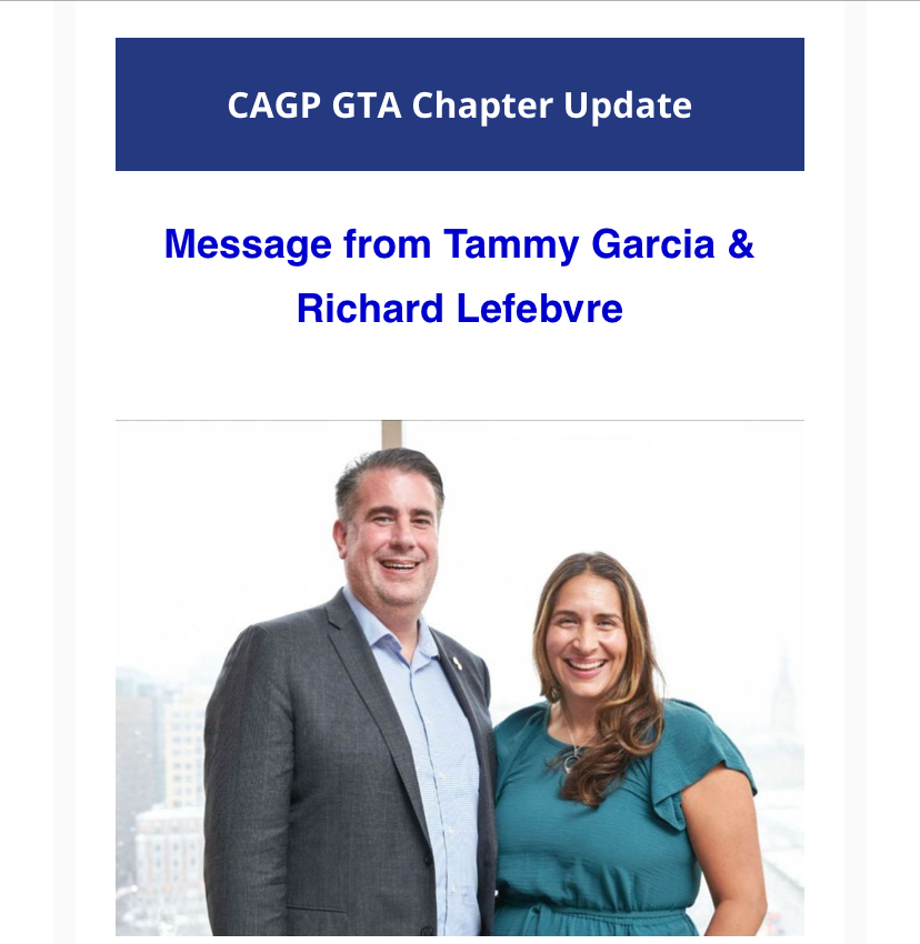 Summer Update From CAGP GTA Chapter! Check out our latest News, Events and Insights. Read, Share and Enjoy: lnkd.in/gszc6TQw