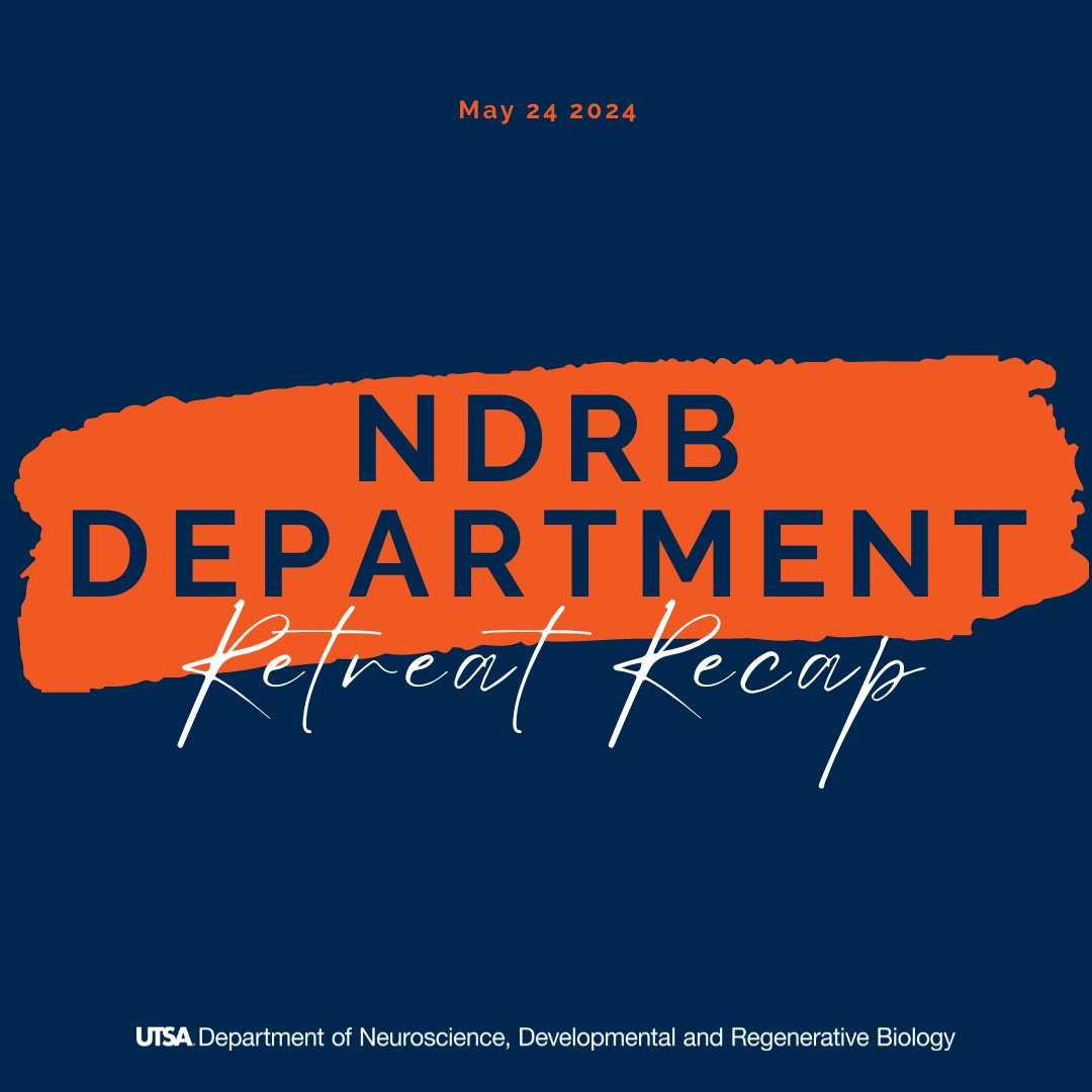 UTSANeuroDevRe1's tweet image. Our staff, faculty, and research assistants recently spent time together at a department retreat where we found our mission, set our goals, and presented research to one another. #UTSA #UTSANDRB #Neuroscience #developmentalandregenerativebiology #Roadrunners #birdsup🤙 #ndrb