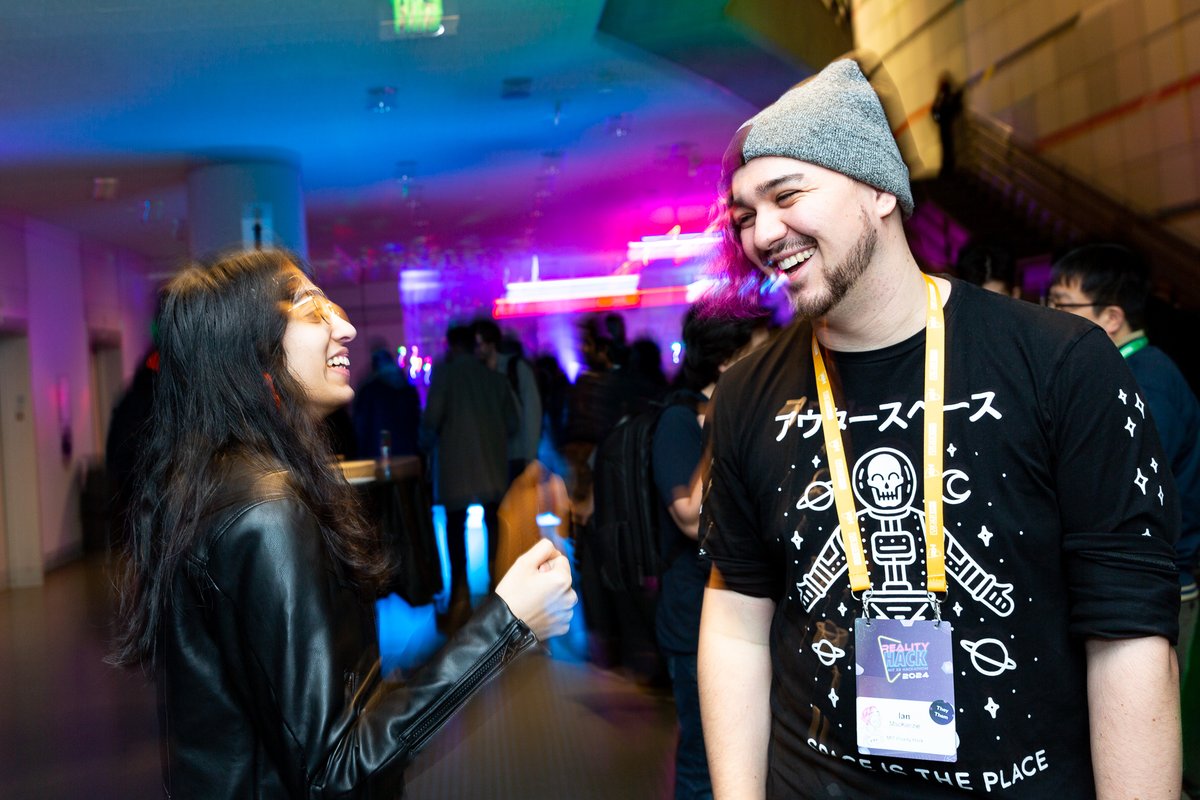 realityhackmit's tweet photo. 🥳 Love to party? So do we!
We're bringing the party straight to you after AWE! ✨Check out these highlights from our epic MIT Reality Hack party earlier this year. Trust us, you won't want to miss what we have in store! #AWE2024 #MITRealityHack #PartyTime #InnovationCelebration https://t.co/84syIIvwWo