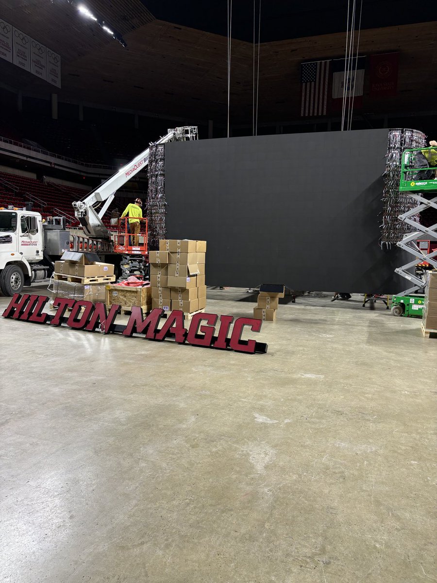 Really neat to watch the new scoreboard taking shape.  Fans visiting Hilton Coliseum this fall are in for a real treat.  The shear size of the new board, plus the enhanced digital capabilities on both the new board and the ring beam will be amazing.