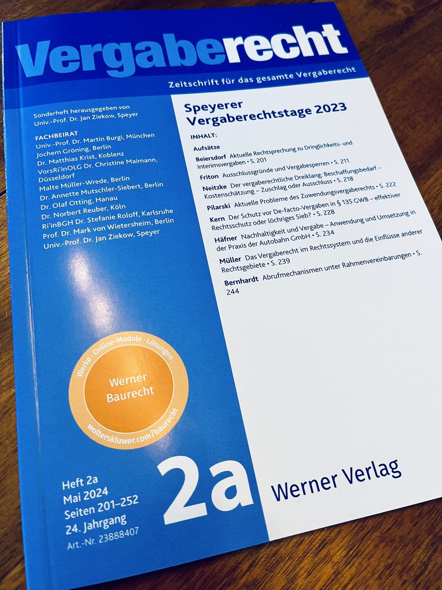 Mein Beitrag „Aktuelle Probleme des Zuwendungsvergaberechts“ in der Sonderausgabe für die Speyerer Vergaberechtstage 2023