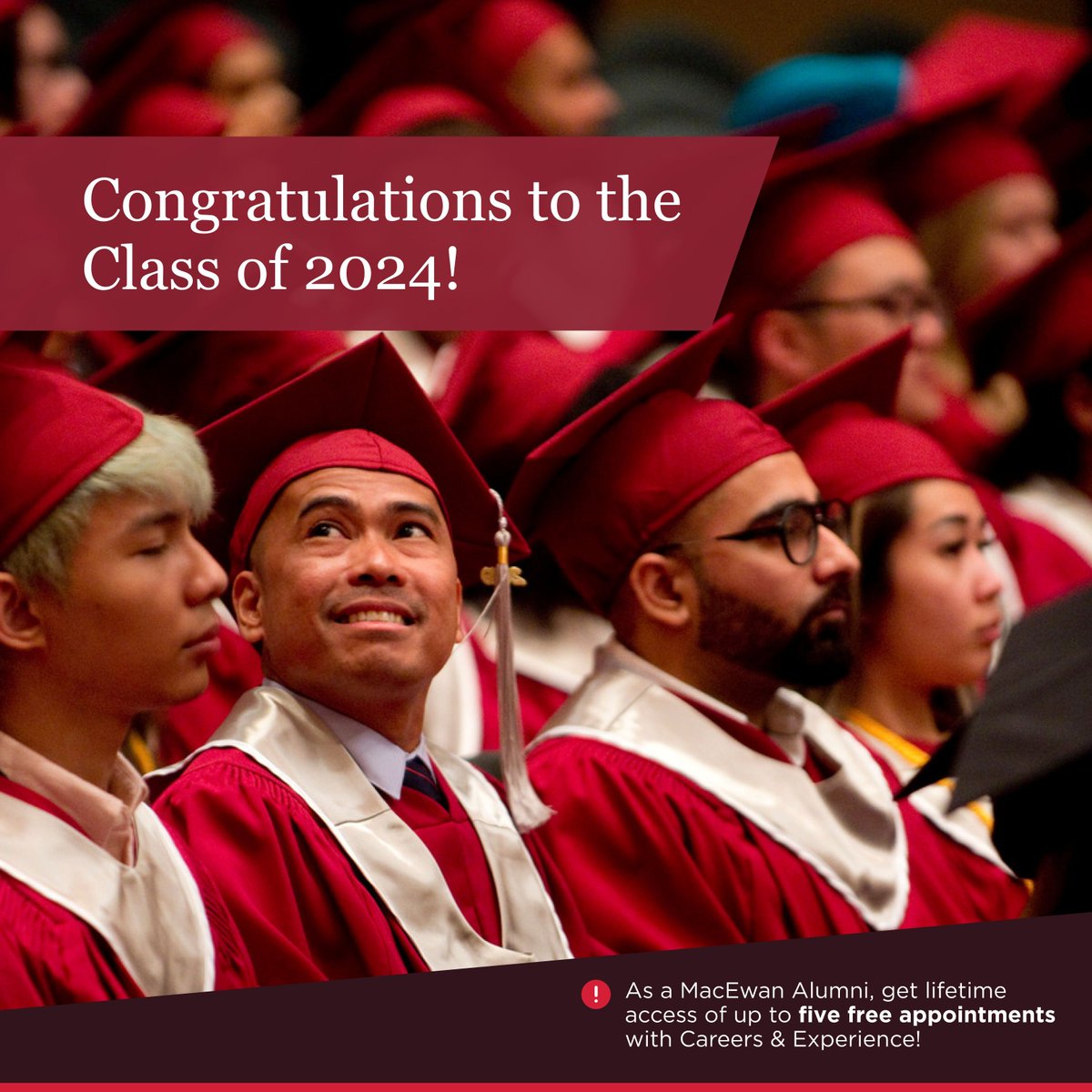 MacEwan_CS's tweet photo. Congratulations to the spring class of 2024! 🎉 All of us here at C&amp;E wish you the best of luck on your future endeavors.

If you still need career support, no need to worry! As a MacEwan Alumni, you can access up to five free appointments with Careers &amp; Experience. https://t.co/7J96czJLJ5