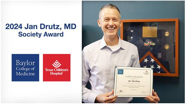 TCHResearchNews (@tchresearchnews) on Twitter photo Congrats to Dr. Tim Porea for receiving the 2024 Jan Drutz, MD, Society Award! This honor recognizes his contributions as a @BCMHouston residential society advisor – a role through which he provides key support and exemplifies <a href="/TexasChildrens/">Texas Children's</a> commitment to medical education. Congrats to Dr. Tim Porea for receiving the 2024 Jan Drutz, MD, Society Award! This honor recognizes his contributions as a @BCMHouston residential society advisor – a role through which he provides key support and exemplifies <a href="/TexasChildrens/">Texas Children's</a> commitment to medical education.