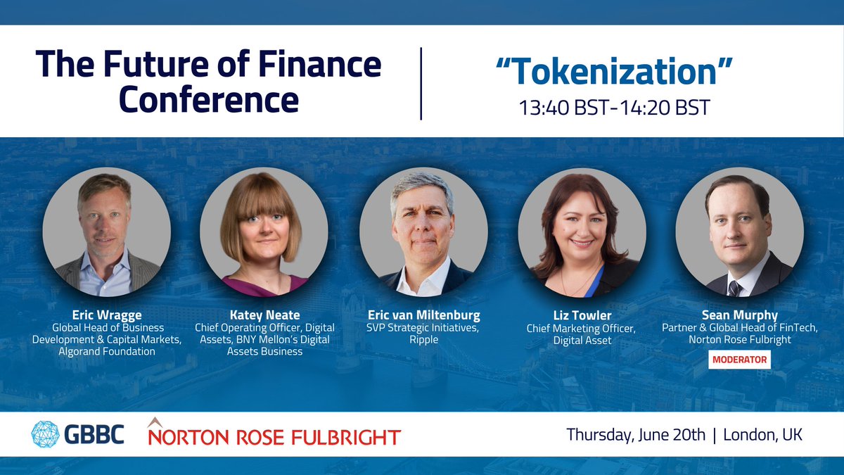This Thursday I’ll be speaking at <a href="/GBBCouncil/">Global Blockchain Business Council (GBBC)</a>’s The Future of Finance Conference on an RWA tokenization panel. Looking forward to sharing how <a href="/Ripple/">Ripple</a> is driving innovation on the #XRPL &amp; transforming TradFi with unparalleled crypto infrastructure.