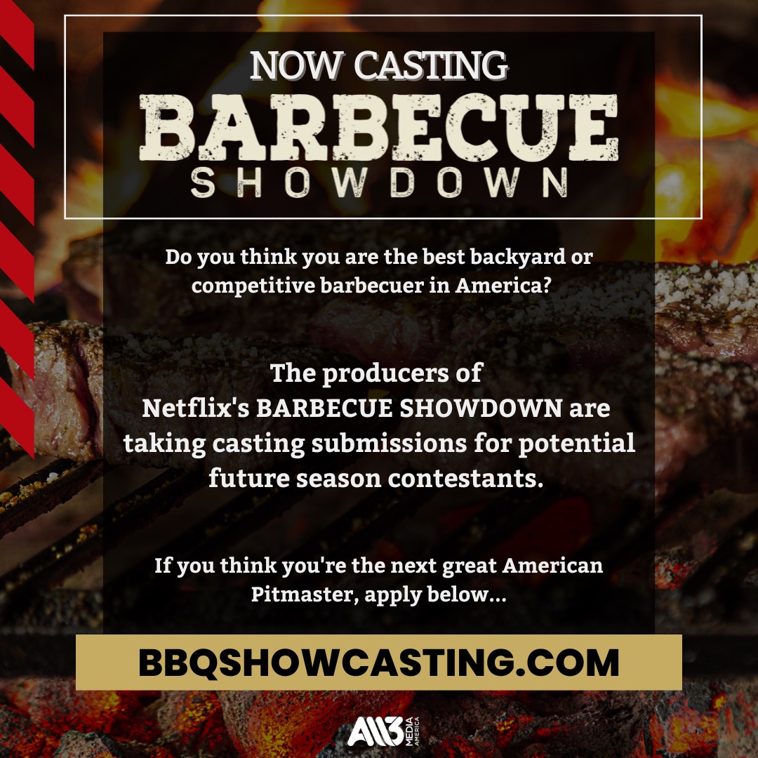 Pls RT. Now Casting Barbecue Showdown! Apply today and tell them Bonnie referred you or hit me up! 🔥🤗#bbqcasting #tvcasting #bbq #bbqcompetition BBQShowCasting.com