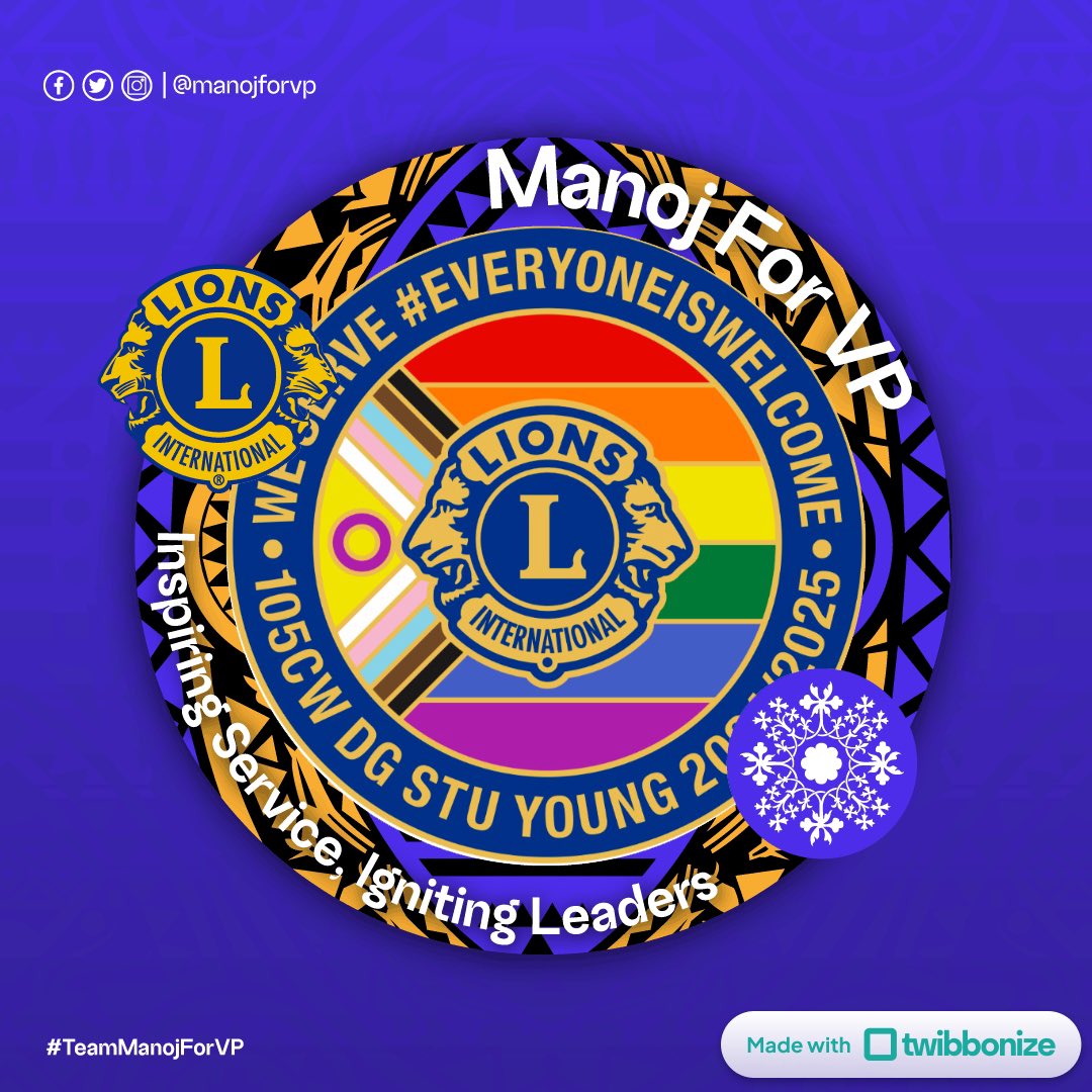 swayoung01's tweet photo. 🦁🇦🇺#Proud to show my support for the inspirational Lions Leader Manoj Shah who is standing for 3rd International Vice President 

Here is the link to ManojForVP Frame : 
https://t.co/VKpFEqmWDh

#ManojForVP #TeamManoj

#WeServe #ChangingTheWorld https://t.co/OpcMzmX93k