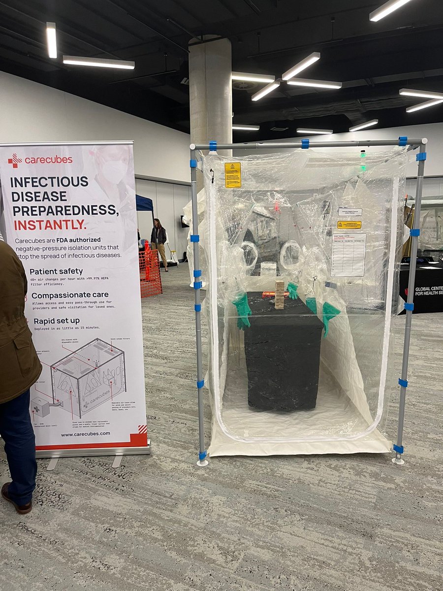 STOPSpillover's tweet photo. @GHS_conf Day 1: @STOPSpillover Deputy Project Director, @gass_jonathon met up with Dr. David Brett-Major of @unmc who is working with engineers to develop "care-focused" patient isolation equipment. Dr. Brett-Major's work is part of https://t.co/1JYrEsG0AR https://t.co/XJrlVLXbOp