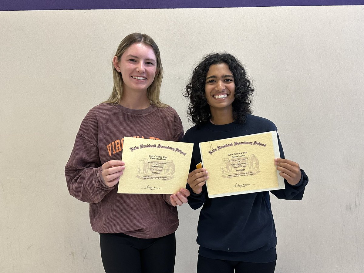 Radha Samuel | 2025 (@radha_samuel18) on Twitter photo Honored to be 1 of 5 people in my grad class to be recognized with an Emerging Leader award! Proud of my LB softball teammate <a href="/haileyhackbarth/">Hailey Hackbarth</a> for earning an award from the Mathematics department as well!
<a href="/ThatPurpleTeam/">Lake Braddock Softball</a> <a href="/StarzMcGowan/">Nicole McGowan</a> Honored to be 1 of 5 people in my grad class to be recognized with an Emerging Leader award! Proud of my LB softball teammate <a href="/haileyhackbarth/">Hailey Hackbarth</a> for earning an award from the Mathematics department as well!
<a href="/ThatPurpleTeam/">Lake Braddock Softball</a> <a href="/StarzMcGowan/">Nicole McGowan</a>