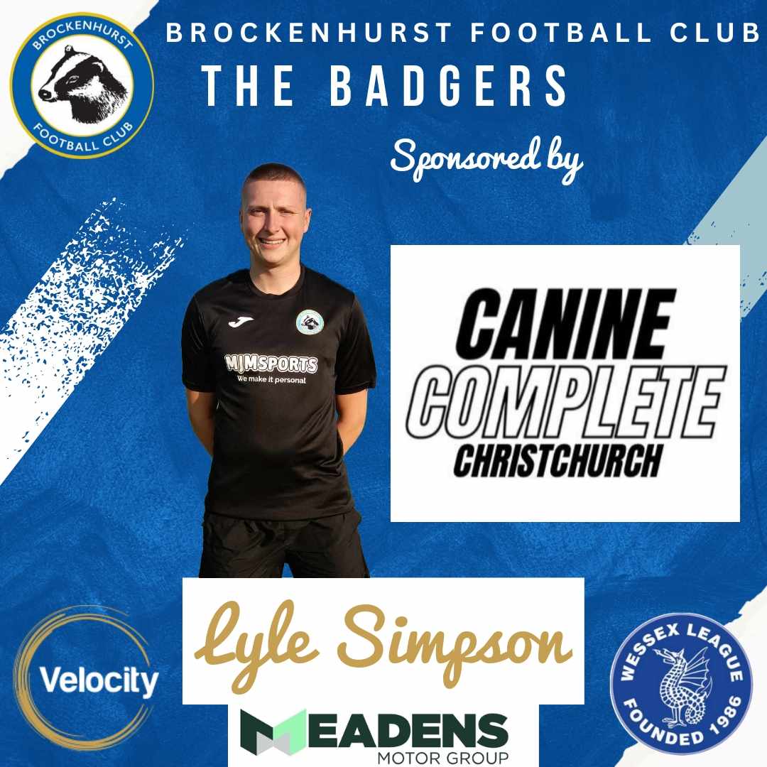 PLAYER SPONSORSHIP UPDATE

We are happy to announce that <a href="/ItsLyleSimpson/">Lyle Simpson</a> will be kindly Sponsored by Canine Complete this Season. Christchurch based leading raw food shop can be contacted on 01202 776007 or at caninecomplete.co.uk

Thank You <a href="/brandon45279754/">Brandon Channell</a> for your support👏