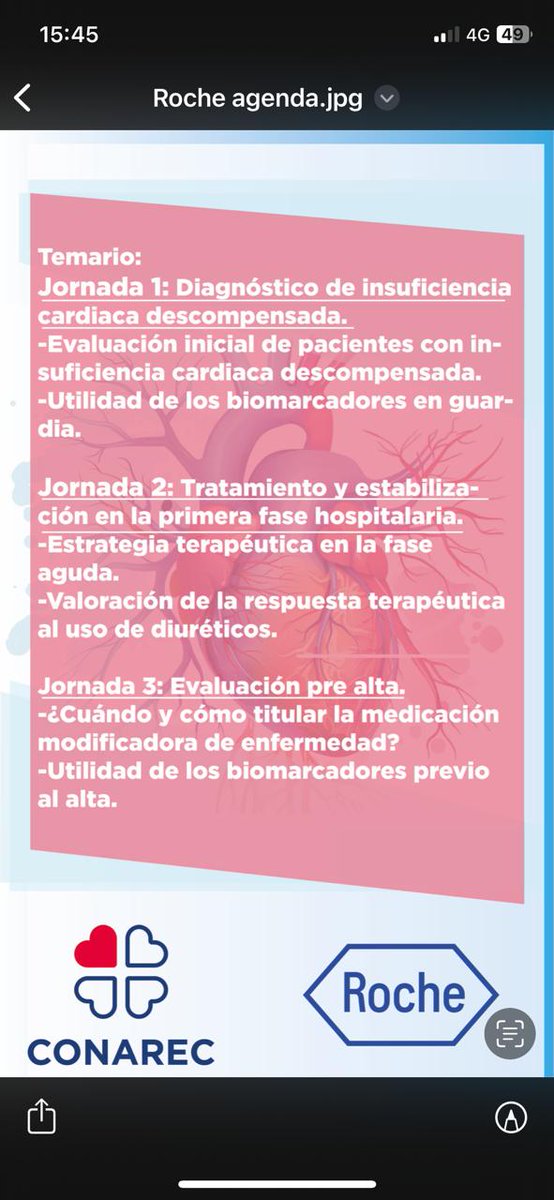 lucreciamburgos's tweet image. Sumate a la 2da Jornada del curso virtual de Insuficiencia Cardíaca y utilidad de los biomarcadores en distintos escenarios de @CONAREC_ORG

youtube.com/watch?v=7NaVM-…