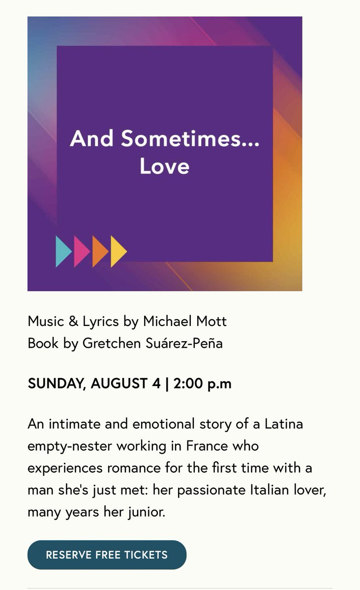 sometimesloveus's tweet photo. We are thrilled to announce our musical, AND SOMETIMES… LOVE, will receive a public reading on August 4th at 2p at Village Theatre in Isaquaah, WA, directed by Peter Flynn. Cast announcement coming soon. 🎭🎶💙 

Reserve tickets here: https://t.co/f0iVTLLtz6 🎟️ https://t.co/04HmYtbBaF