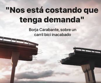 AlejandroCence2's tweet photo. Hoy es un buen día para recordar que en Madrid se paralizó la construcción de un carril bici porque no lo usaba suficiente gente. 

Cambia carril bici por carretera y vuelve a leerlo. https://t.co/FHUjpFPRUi