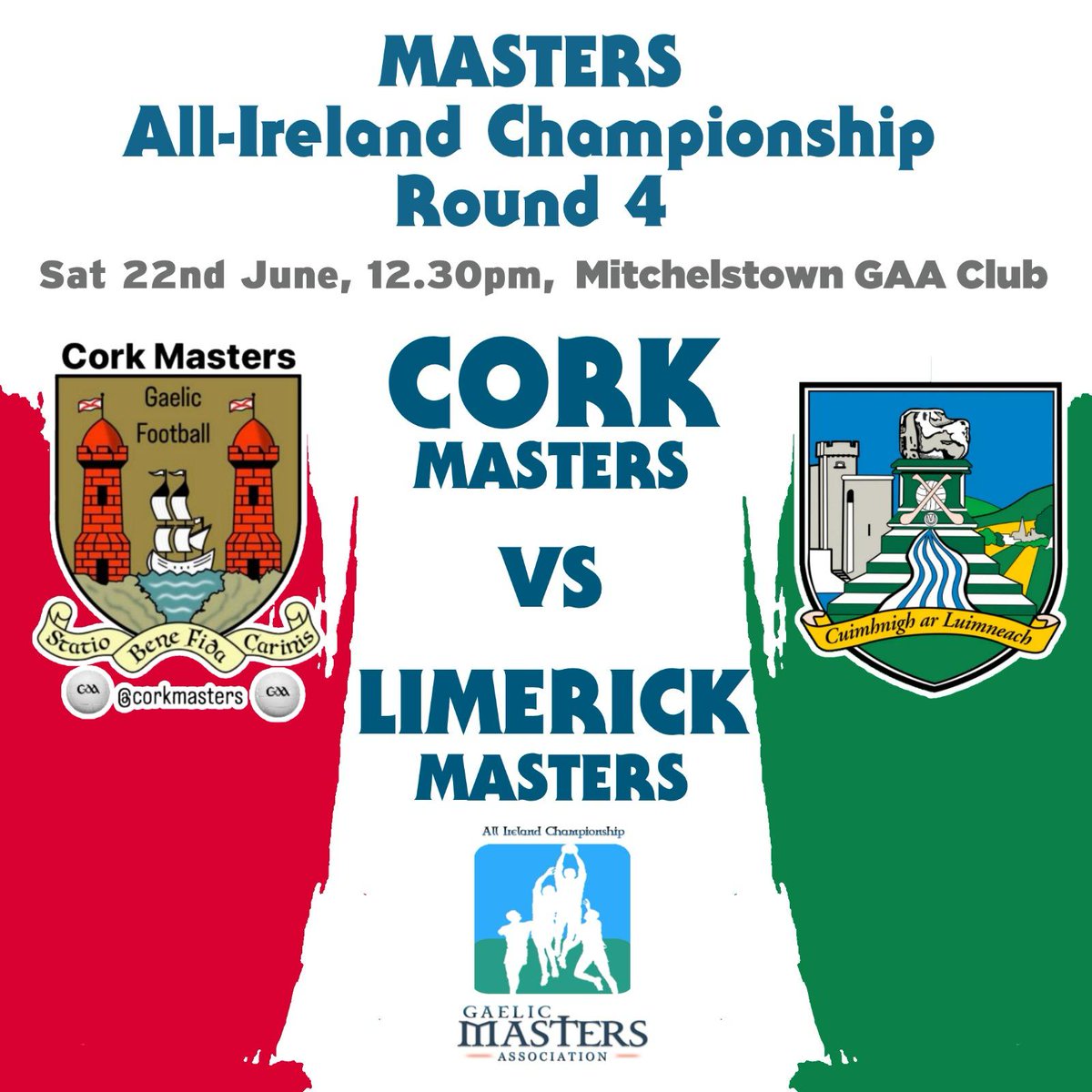 Cork Masters Football (@corkmasters) on Twitter photo Come out and suuport <a href="/CorkMasters/">Cork Masters</a> who take on <a href="/LimerickGaelic/">Limerick Gaelic Masters</a> Sat 22nd June 12.30pm in @mitchelstowngaa_ 🔴⚪️🔴⚪️
#gaelicmastersassociation #rebels #championship #corkmasters
<a href="/eirdata/">Eirdata</a> <a href="/stsgroup_/">СТС Групп</a> Come out and suuport <a href="/CorkMasters/">Cork Masters</a> who take on <a href="/LimerickGaelic/">Limerick Gaelic Masters</a> Sat 22nd June 12.30pm in @mitchelstowngaa_ 🔴⚪️🔴⚪️
#gaelicmastersassociation #rebels #championship #corkmasters
<a href="/eirdata/">Eirdata</a> <a href="/stsgroup_/">СТС Групп</a>