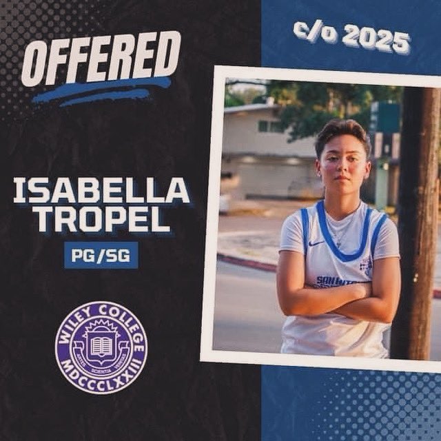 Blessed to receive my first official offer from Wiley University in Marshall, Texas. Thank you to all my coaches from SA PREMIER and John Jay. Thank you <a href="/wiley_wbb/">wiley_wbb</a> for the opportunity to continue my education and my passion for basketball!💜💜