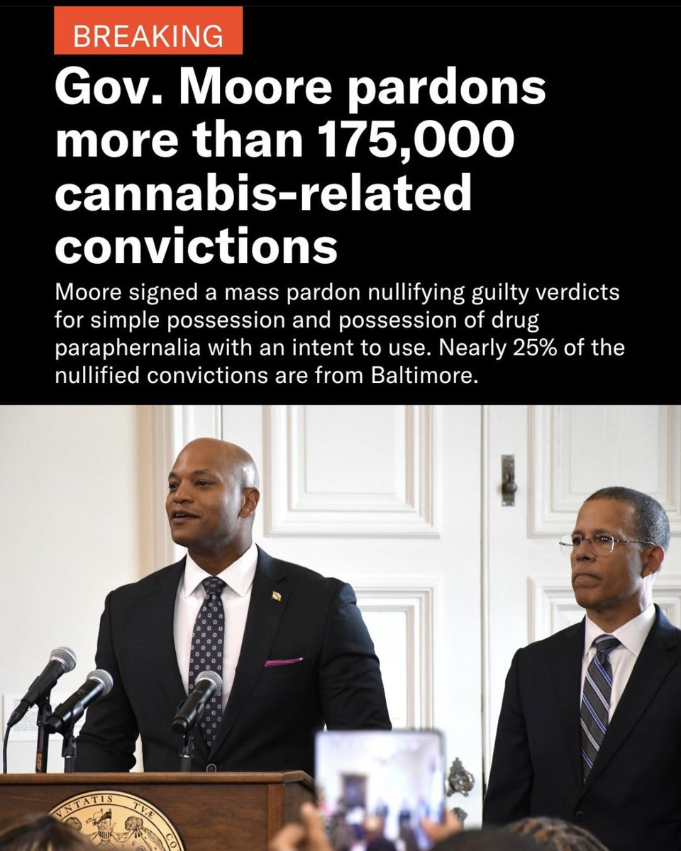Maryland Commission on Civil Rights’ Acting Executive Director Supports Governor Moore Pardoning Misdemeanor Cannabis Convictions

#MCCR #Cannabis #PardoningCannabisConvictions #GovernorMoore #MCCRUnited #MarylandStrong #EquityforAll