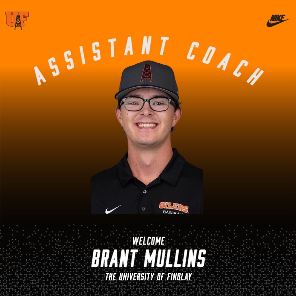 The University of Findlay proudly welcomes Brant Mullins as the Assistant Coach and Recruiting Coordinator! Congratulations Coach Mullins!