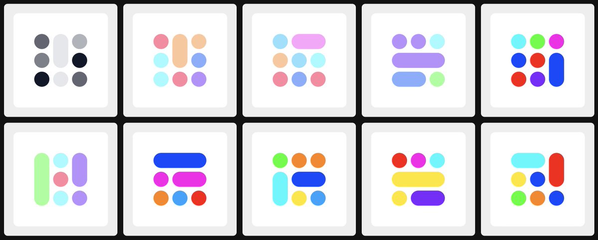 justinkalland's tweet photo. Continuing to build my @base collection.

Swept up swatches. Overall pastels are my favorite but that symmetrical greyscale (#3013) is begging to be printed 🤌 https://t.co/LqdBj7zKsR