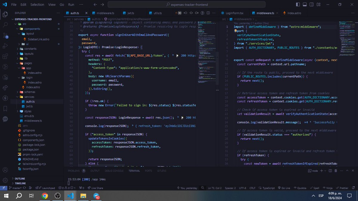 CodingWithFran's tweet image. Day #8 #100daysofcode

Let&apos;s go! 

I&apos;ve successfully implemented JWT authentication and authorization to the project we&apos;re developing with FastAPI and Astro.

This stateless authentication method works perfectly for this one!

Now let&apos;s add the rest of features.