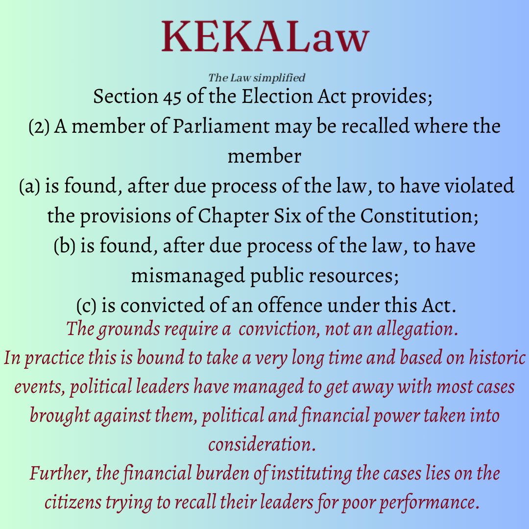 Thelanguageplug's tweet photo. The #Financebill2024 is not the only bad law. They made one to literally make it impossible to be recalled from parliament. 

#rightofrecall https://t.co/vv36jKsugo