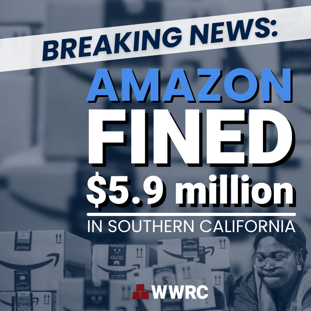 wwunited's tweet image. Inland Empire Amazon workers prompted an investigation that led to nearly $6 million in citations at two @Amazon warehouses for violating California’s Warehouse Worker Protection Act, or AB 701. 🧵

#AmazonHurts #Amazon #WorkerPower #California