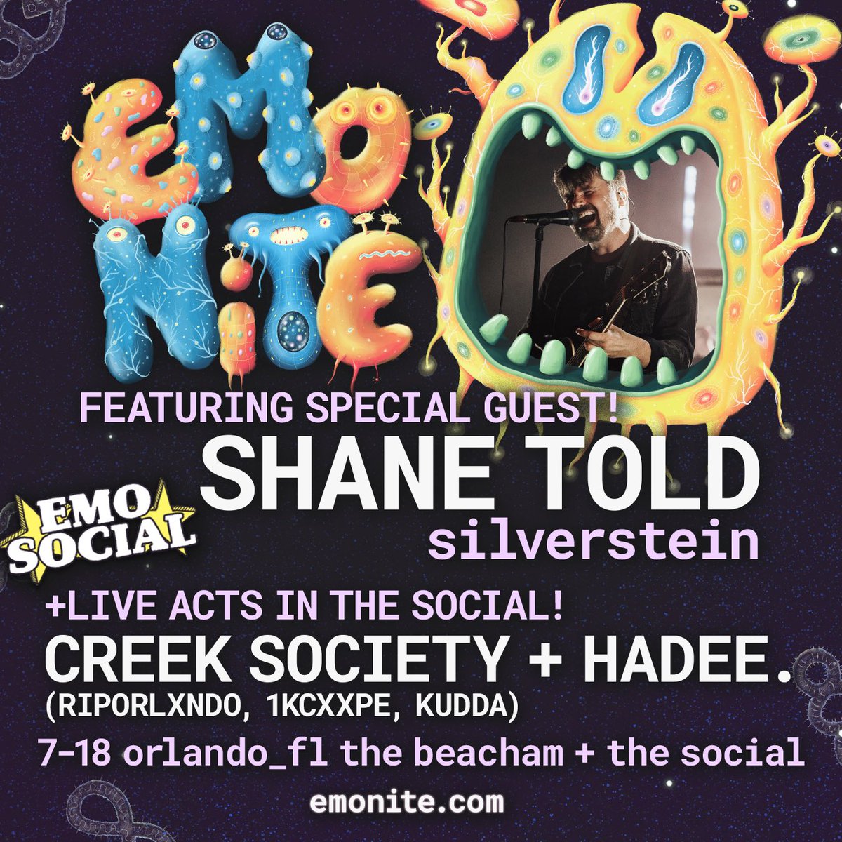 🤔 <a href="/shanetold/">Shane Told</a> has got my vote! 🗳️ and he's coming with us to emo nite orlando on 7/18 at <a href="/thebeacham/">The Beacham</a> u should def come bc we'll also have sick live performances in the social by creek society &amp; <a href="/hadeedosani/">HADEE.</a> 🙂‍↕️get ur tix before they're gone! tour.emonite.com